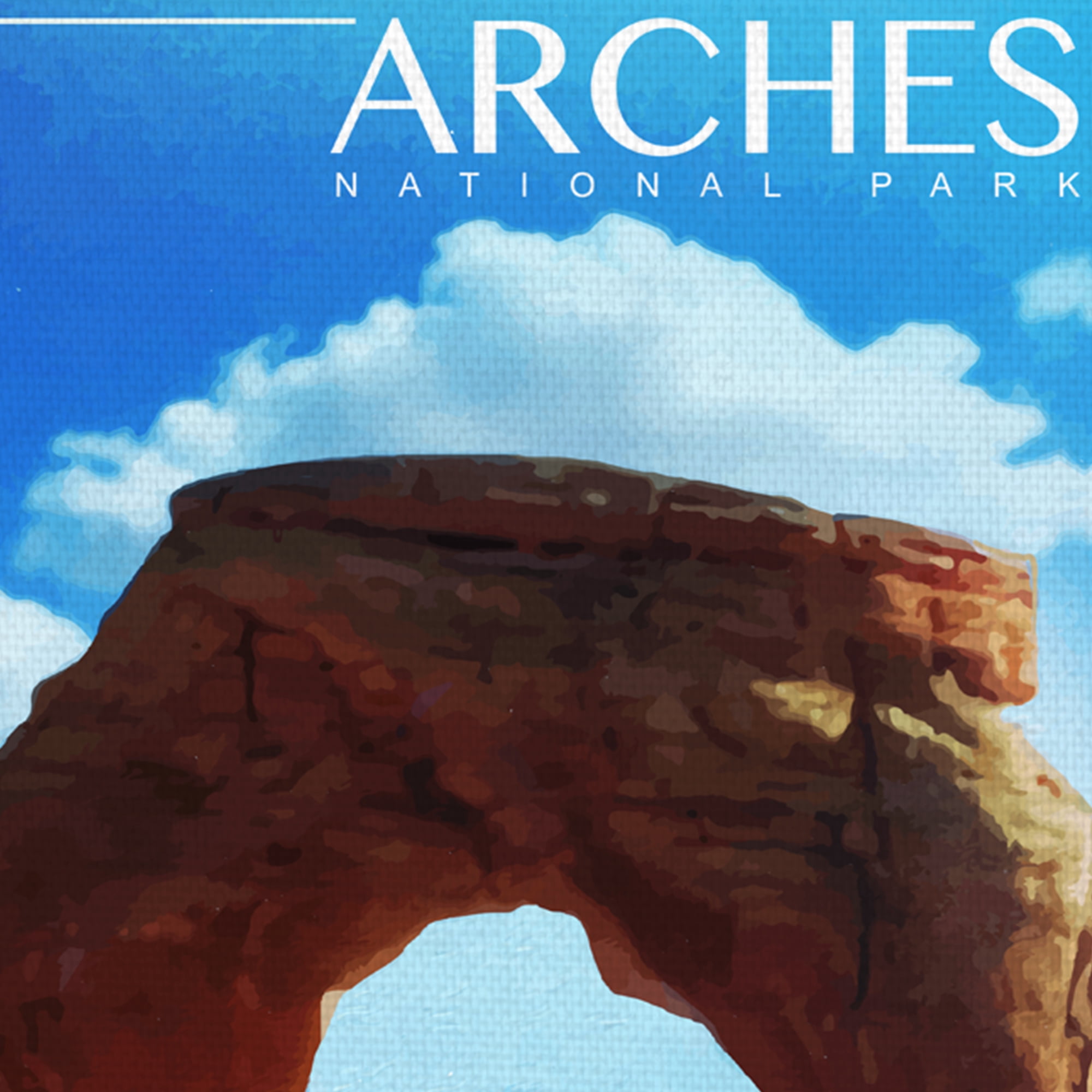 Arches National Park by Old Red Truck Canvas Art