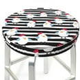 thumbnail image 3 of Lsque Cute Chicken Round Bar chair cushion covers Velvet Fabric Premium Comfort Protects from Scratches and Stains for 14-17 Inch Chair- 12 inch, 3 of 7