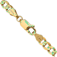 thumbnail image 3 of 14K Solid Yellow Gold 4.5mm Concave Figaro Link Chain Necklace, 3 of 4
