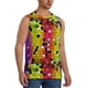 thumbnail image 2 of Balery Colorful Tie Dye Stained Glass 1 Camisetas sin mangas para hombre, absorbe la humedad y protege contra el mal olor.-XX-Large, 2 of 7