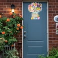 thumbnail image 2 of Sunxin Door Number Purple Flowers Spring Hanging Sign Joyous Spring Welcome Door Number Country Wood Wall Hanging Decoration Spring Easter Party Outdoor Interior Front Door Decoration, 2 of 8