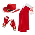 thumbnail image 1 of Gupgi Ensemble de 3 Pcs Fournitures de Cosplay de Noël pour Femmes, Gants Rouges + Chapeau de Vache + Chauffe-Jambes, 1 of 9