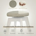 thumbnail image 6 of Costway Set of 2 Swivel Bar Stools Upholstered Counter Height Chairs with  Rubber Wood Legs, 6 of 9