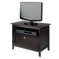 thumbnail image 3 of Kingfisher Lane Solid Wood Espresso TV Stand Rectangular 25"W x 14.96"D Unassembled, 3 of 15