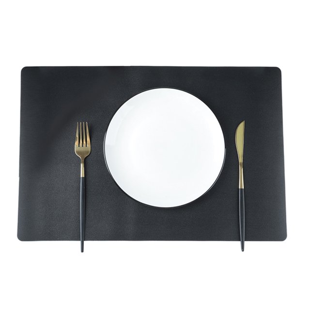 CSChome Set de Table en Faux Cuir Résistant à la Chaleur Antidérapant Réutilisable Design Rectangulaire pour Cuisine Maison