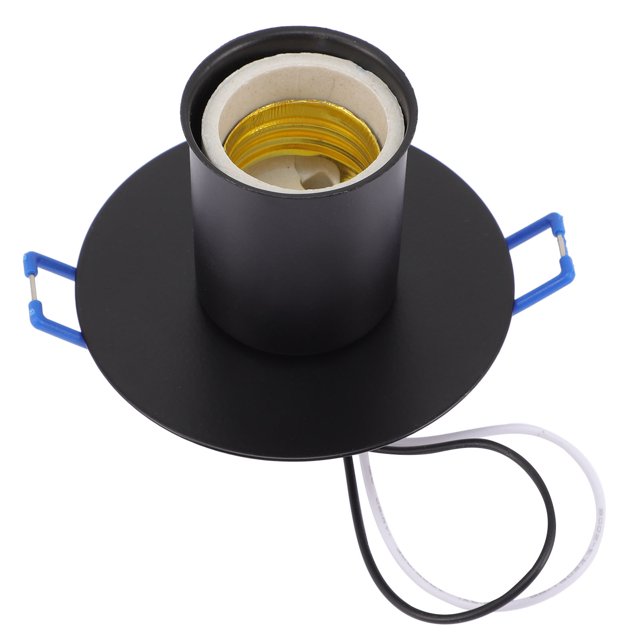 WHAMVOX Black Metal E27 Lamp Socket Replacement for Modern Industrial Style Lamps 8cm Suitable for Various Bulbs