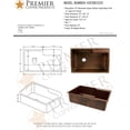 thumbnail image 5 of Premier Copper Products KSFDB33229 33 inch Copper Kitchen Sink, 5 of 5