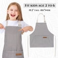 thumbnail image 4 of Cateissary Delantal de cocina para niños de 2 piezas, de alta densidad y color duradero, paquete de 2, disfraz con 2 pinturas de color grueso Cubiertas para muebles de jardín Gris, 4 of 5