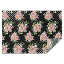 Pioneer Flower Floral Print Pattern Rectangle Tablecloth 60"x84",Waterproof Polyester Rectangle Table Cloth, Wipeable Spillproof Polyester Tablecloth for Dining, Camping, Indoor and Outdoor