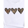 thumbnail image 4 of Women'S Casual Crew Neck T-Shirt with Leopard Print Heart Graphics, 100% Polyester Medium Stretch Fabric, Short Sleeve Tee for Spring/Summer/Fall - Black & Army Green Options, 4 of 6