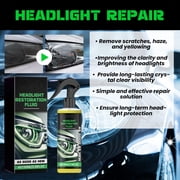 2026 Professional Car Headlight Restoration Kit, Multifunctional Car Headlight Cleaner, Headlight Polishing Kit with Sponge & Towel, Headlight Polishing Spray for All Vehicle Types