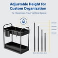 thumbnail image 2 of nipocaio 2 Tier Black Under Sink Storage, Kitchen Under Sink Storage, 2 of 5