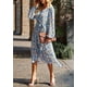 thumbnail image 5 of Vestido Maxi Bohemio Floral Azul de Manga Larga PRETTYGARDEN - Talla S, 5 of 7