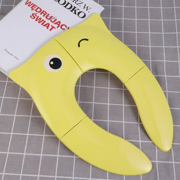 IBASETOY Yellow Winter Toilet Seat Cover Foldable Lightweight Pad for Portable Toilet Decoration