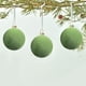 thumbnail image 4 of Bolas de adornos navideños de terciopelo flocada de 6 piezas - Decoración colgante de plástico marrón de 2,4 pulgadas para árbol, corona y guirnalda, 4 of 7