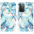 thumbnail image 3 of Allytech Galaxy S21 Wallet Case, Galaxy S21 Case, Marble Pattern PU Leather Kickstand Flip Cover Shockproof Drop Protection Cards Holder Wallet Case for Samsung Galaxy S21, Blue, 3 of 9