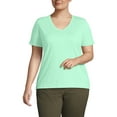 thumbnail image 3 of Lands' End Women's Plus Size Relaxed Supima Cotton T-Shirt, 3 of 3
