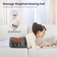 thumbnail image 6 of Heating Pad, Weighted Heating Pad with Massaging Vibrations, 6 Heat Settings & 4 Massage Modes,Soothing Warmth for Back & Shoulders, 12" x 24", Light Black, 6 of 6