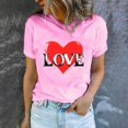 thumbnail image 5 of VKOYWKM Womens Valentine Shirts Romantic Heart Graphic Tees Holiday Valentines Day Tops Short Sleeve Crew Neck Loose Fit Party T-Shirt, 5 of 6