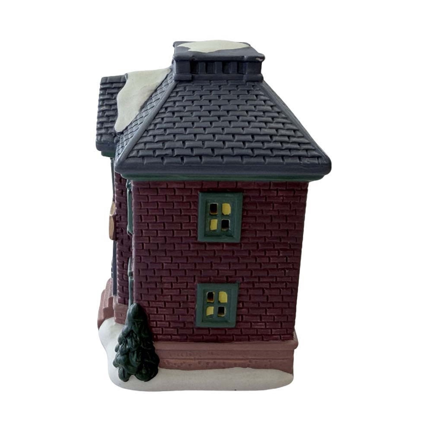 Porcelain Town Hall Mini Christmas Village Building, Multicolor, 4", by Holiday Time