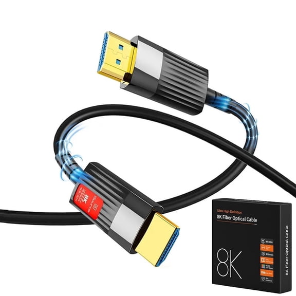 AUBEAMTO 8K HDMI 2.1 Fiber Optic Cable 8K 60Hz 4K 120Hz Ultra High Speed 48Gbps HDR eARC HDCP Optical Fiber HDMI Cables For HDTV Laptop Projector TV Box PS - 5M/16ft