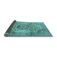 thumbnail image 2 of Ahgly Company Indoor Square Medallion Light Blue Traditional Area Rugs, 8' Square, 2 of 4