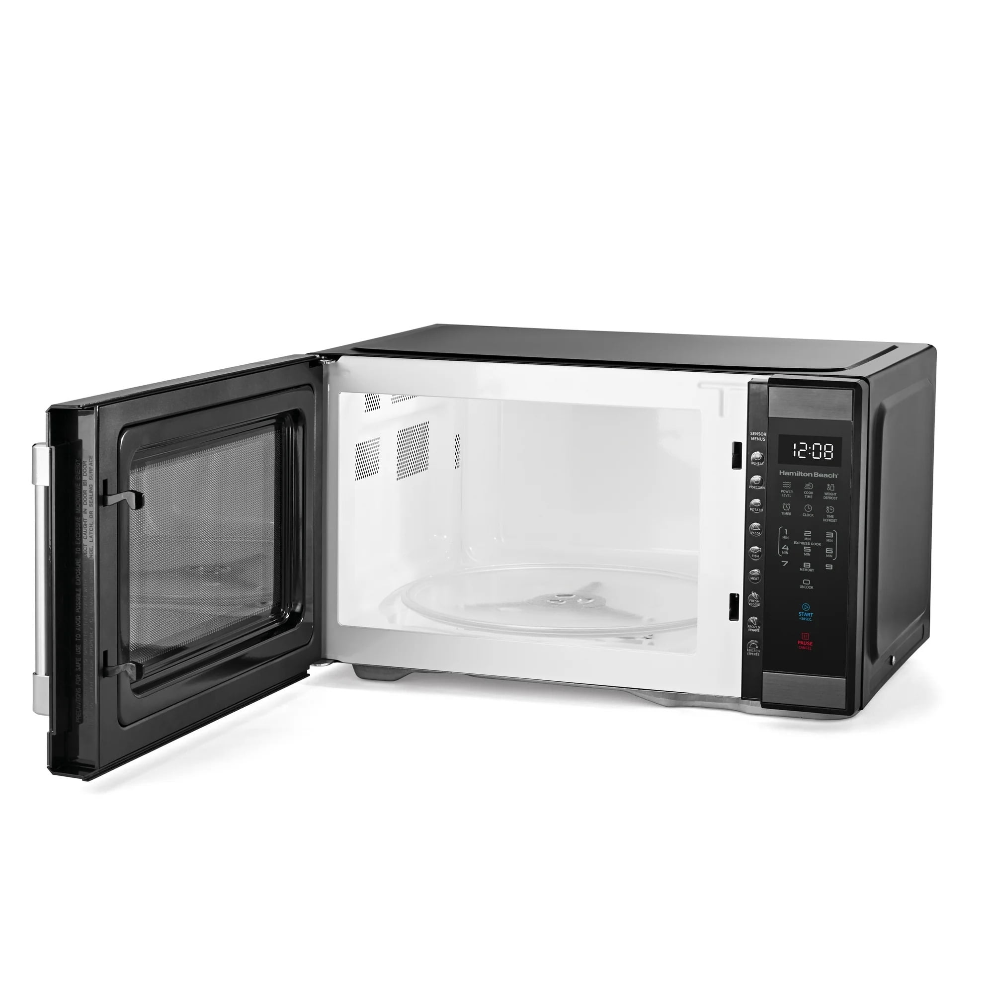 Hamilton Beach 1.1 Cu ft Countertop Microwave Oven, Black