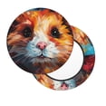 thumbnail image 2 of Disketp Oil Painting Colorful Hamster Funda Redonda para Taburete, Funda de Cojín para Silla de Bar Suave y Elástica-13 inch, 2 of 7