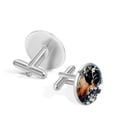 thumbnail image 3 of Deer Men's Cufflink Set in Stainless Steel for Formal Attire and Business Meetings, 3 of 6