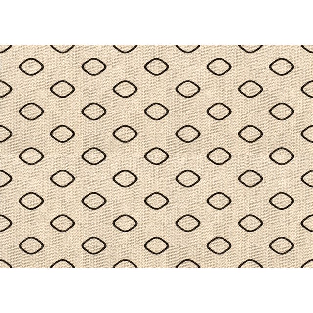 Ahgly Company Tapis Rectangulaire d'Intérieur Lavable en Machine, Beige, 4 Pieds x 6 Pieds