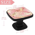thumbnail image 3 of 4 Pcs Square Cabinet Handle Cupboard Knob Drawer Pulls Handle Unicorn Drawer Knobs with Screws Furniture Decoration, 3 of 5