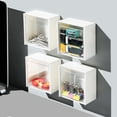 thumbnail image 1 of Sundries Container Long Lifespan Universal Plastic Hole-free Wall Hanging Sundries Sorting Storage Box for Storing Cotton Swabs, 1 of 1