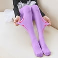 thumbnail image 6 of BLVB 2PC Girls Tights Women Dance Stockings Soft Footed Opaque Tights for Toddler, Kids and Women Purple, 6 of 7