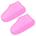 thumbnail image 1 of Cubierta de zapato impermeable de silicona Uxcell 29x16.5cm(L) sobrecalzado protectores de botas de lluvia galoshes rosa, 1 of 7