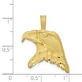 thumbnail image 3 of Auriga 10K Yellow Gold Solid Diamond-Cut Eagle Head Charm for Women (L-30 mm,W-21 mm), 3 of 5