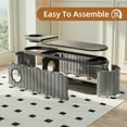 thumbnail image 5 of EasyUp Cat Litter Box Enclosure Resin Hidden Litter Box Furniture with Odor Control Vented Space-Saving Design Litter Box Enclosure for Indoor Outdoor Use(Black&Grey,63.11"*17.8"*17.13"), 5 of 7