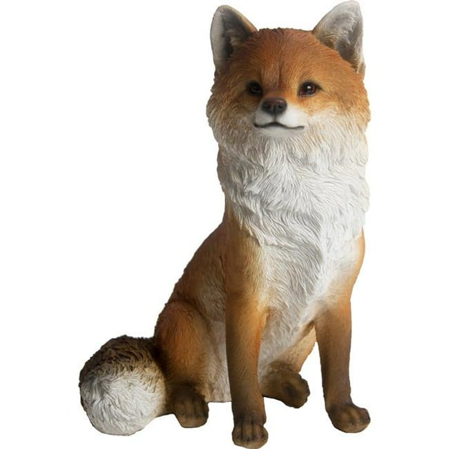 Esschert Design 37000179 Sitting Fox Figure, Resin