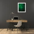 thumbnail image 3 of Brando, JJ 15x18 White Modern Wood Framed Museum Art Print Titled - Green Lion, 3 of 4