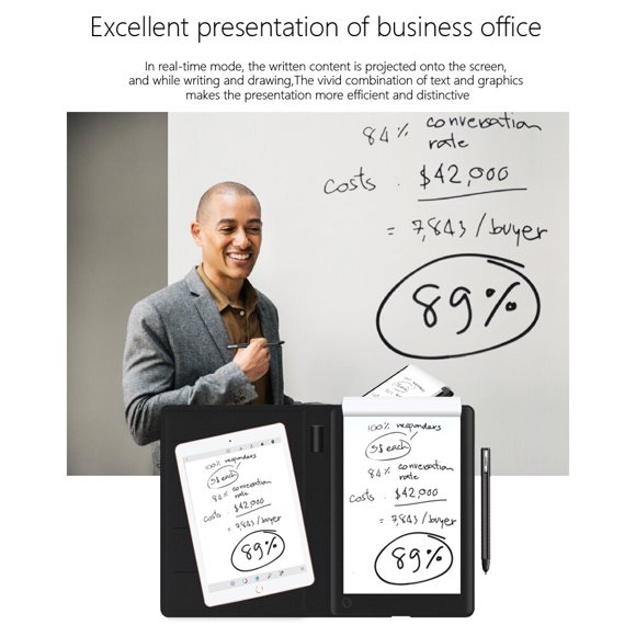 VSON Electronic whiteboard,With 8192-level Pressure Wp9623 Smart Pad Pen 150 Offline 8192-level Pressure Sensitivity Pressure Sensitivity Ballpoint Smart Pad Notebook Sensitivity Ballpoint Pen Qisuo