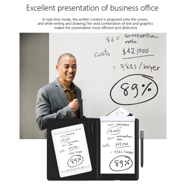 VSON Electronic whiteboard,With 8192-level Pressure Wp9623 Smart Pad Pen 150 Offline 8192-level Pressure Sensitivity Pressure Sensitivity Ballpoint Smart Pad Notebook Sensitivity Ballpoint Pen Qisuo