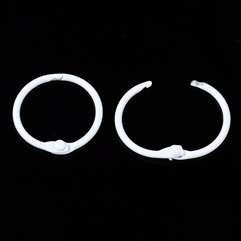 500 pc Spray Painted Iron Split Key Rings Ring White 30x4mm
