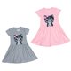 thumbnail image 2 of Vestido De Niña Con Estampado De Gato Con Lazo Una Falda De Línea Color O Cuello Vestido De Camiseta De Manga Corta [Yue Xinghui] Propiedad Intelectual Procesada Vestido De Niña ANGGREK Color O Neck Short Sleeve T Shirt Dress, 2 of 7