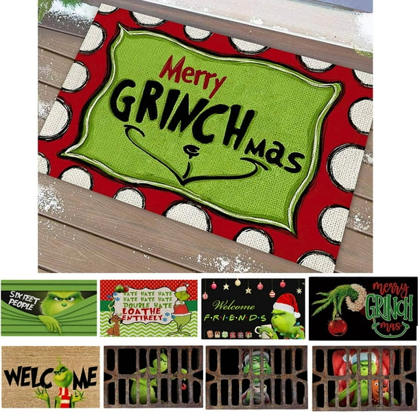 Grinch Doormat Outdoor,Grinch Doormat Xmas,Christmas Doormat Outdoor
