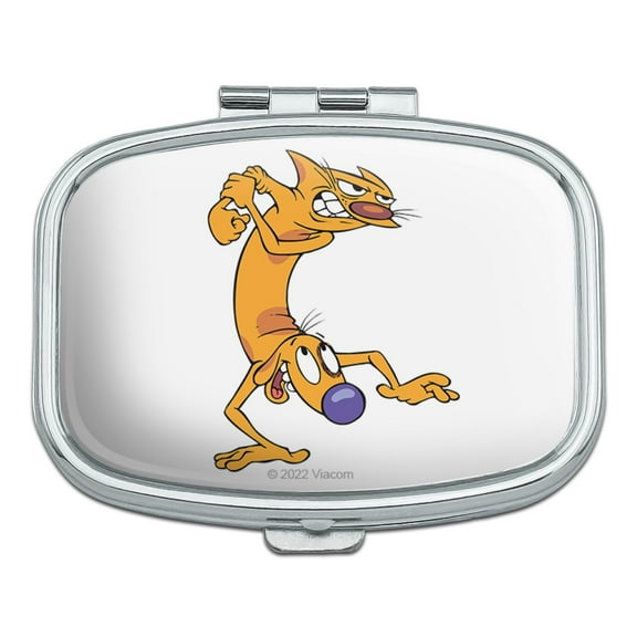 CatDog Ready to Fight Rectangle Pill Case Trinket Gift Box