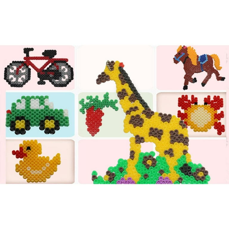 BLESIYA 4x6Pcs Clear Perler Beads Pegboard fits 5mm Bead for DIY