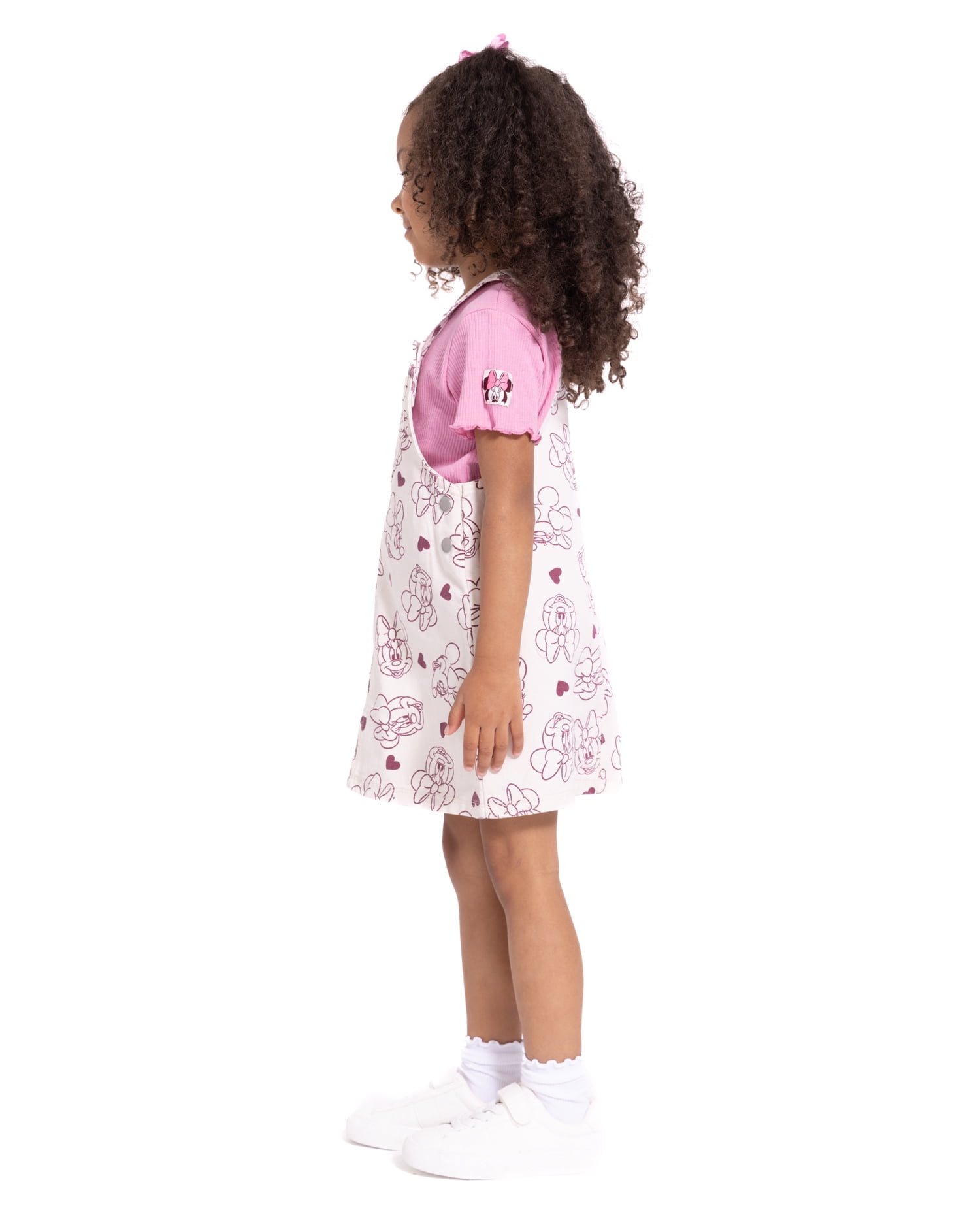 Minnie Mouse Toddler Girls Short Sleeve Tee and Cotton Skirtall Set, 2 Piece, Sizes 12M-5T