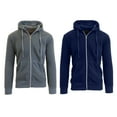thumbnail image 3 of 2 Pack Men's Fleece Zip-Up Hoodie, 3 of 19