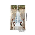 thumbnail image 3 of Upgraded Christmas Rod-Through Champagne Tied Christmas Ball Wreath Outdoor Printed Decorative Curtains I, 3 of 4