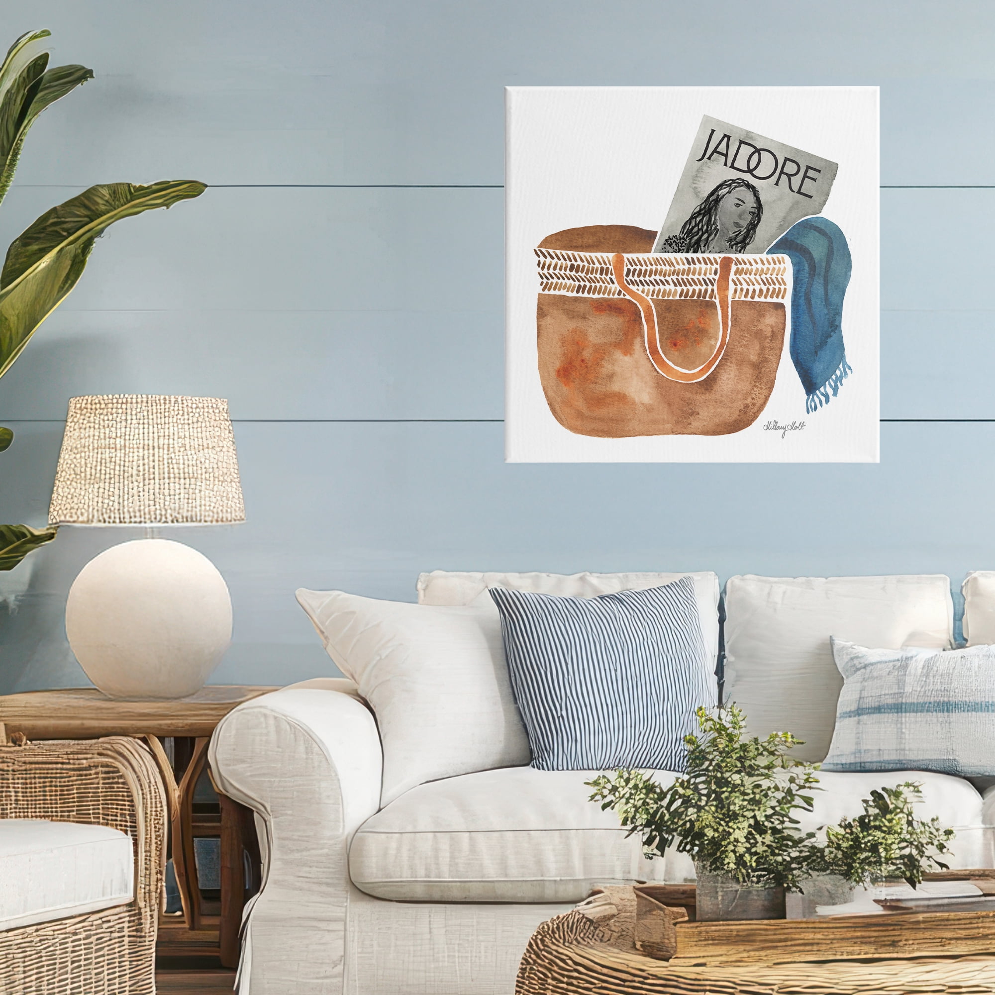 Stupell Industries Tote & Fashion Magazine Canvas Wall Art, design by Hillary Holt