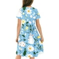 thumbnail image 4 of Fjofpr Girls Dresses $ 10.00 Toddler Kids Girls Print Short Sleeve Stretchy Dress A Line Dress（4-14Years）, 4 of 6